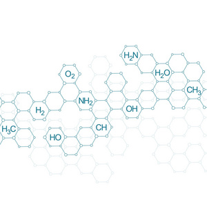 分子 dna，基因和化学化合物，插图