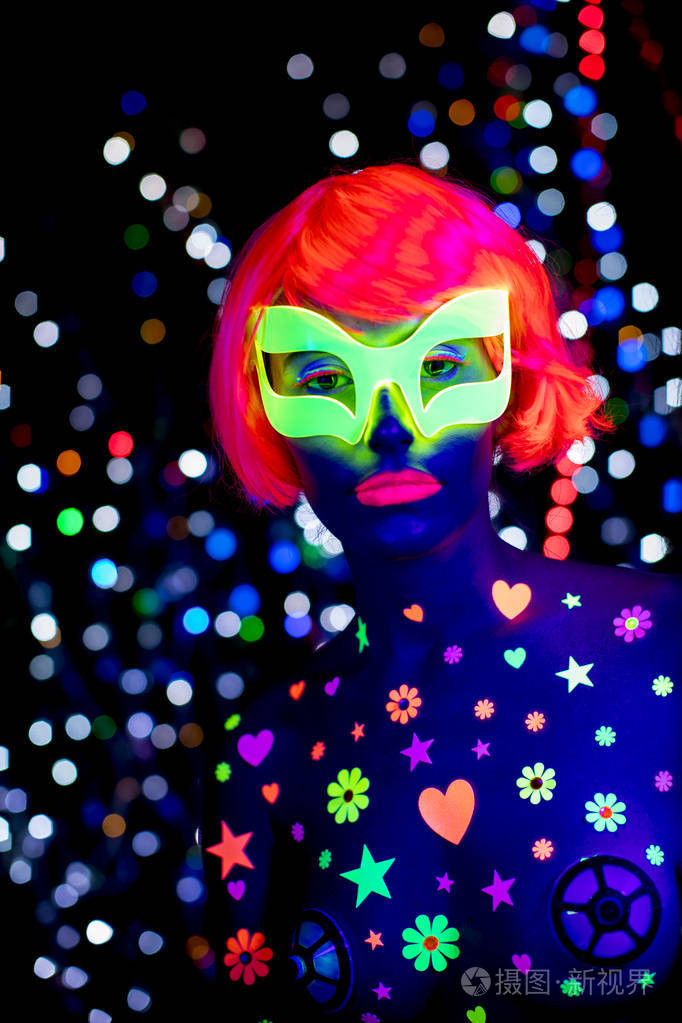 发光紫外线霓虹灯性感迪斯科女性网络娃娃机器人电子玩具