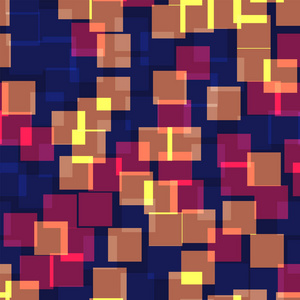 抽象方块图案深蓝色几何背景神圣随机方格几何混沌