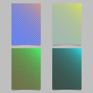抽象彩色半色调网点模式封面模板设置信纸背景图的圆圈
