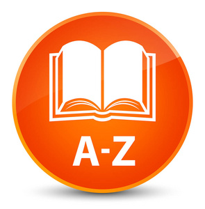 AZ 书图标 优雅橙色圆形按钮