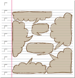 插图气泡讲话在纸