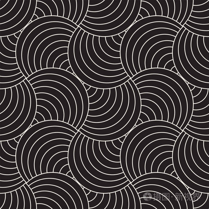 圆形几何平铺格