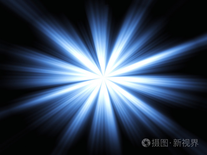 星暴光芒四射的亮光