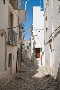 小巷。putignano。普利亚大区。意大利