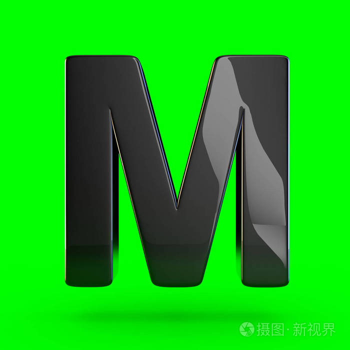 黑色字母大写m