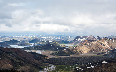 在国家公园里，Haalda 山，冰岛景观