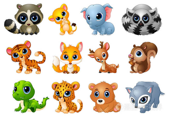 可爱的小动物卡通套
