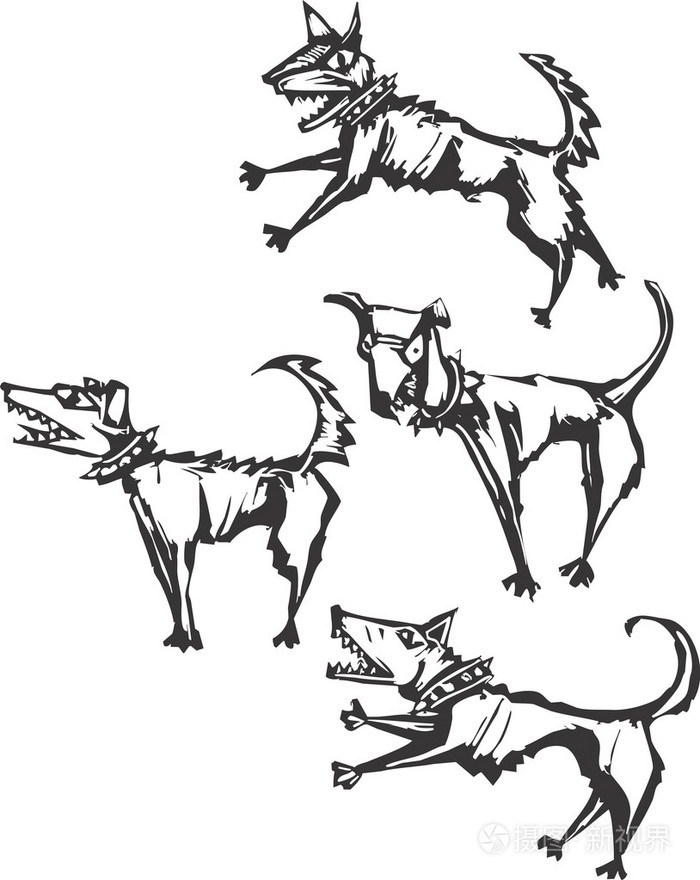 可怕的狗插画-正版商用图片00z9vl-摄图新视界