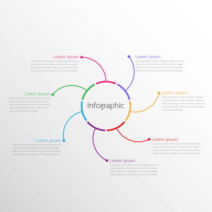 矢量图模板用于详细的报告。7 的所有主题