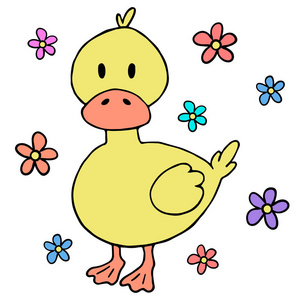 鸭腿饭卡通字体设计图片