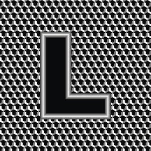 矢量图金属字母 L