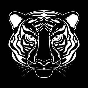 手绘雕刻单色旧素描复古标志.