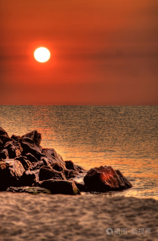 日落时薄暮晚霞黄昏