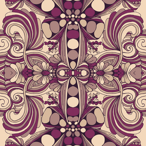 紫色花卉设计模式