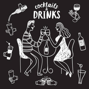 军人喝酒漫画涂鸦人在酒吧喝酒照片