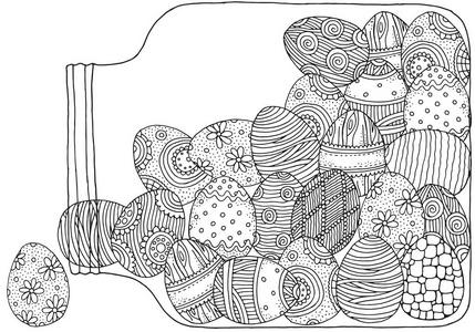 玻璃罐的复活节彩蛋