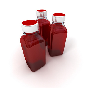 三瓶血红色小瓶子图片
