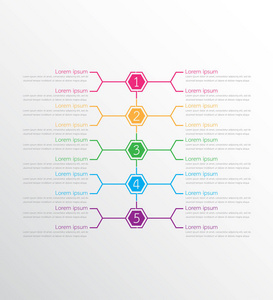 矢量图模板用于详细的报告。5 的所有主题