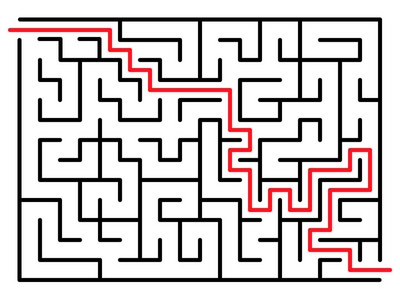 迷宫或者迷宫的进入和退出。矢量图