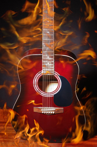 火焰中的吉他