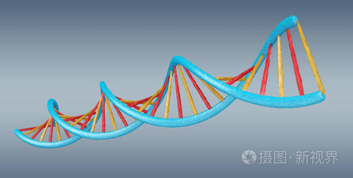 现代dna结构3d渲染