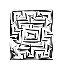 迷宫方形，为您设计的的剪影