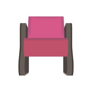 扶手椅图标矢量家具平面分离的椅子风格的内饰