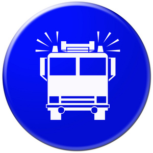 光泽图标消防车照片