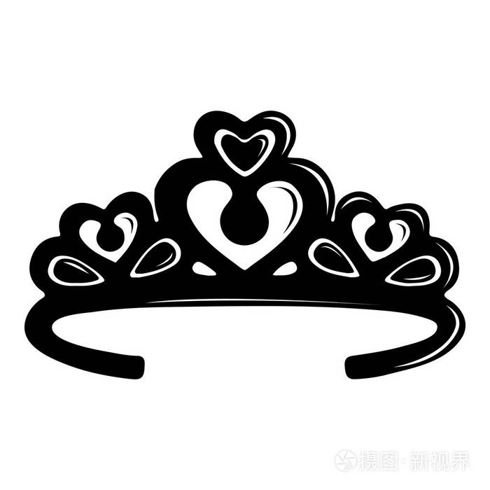 皇冠皇冠图标,简单的黑色风格