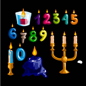 生日蜡烛和数字设置