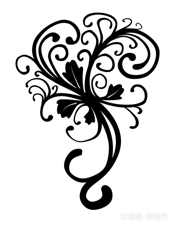 藤蔓花卉图案