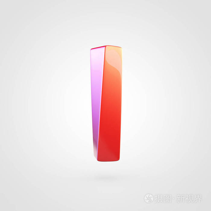 红色小写字母l