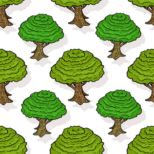 无缝模式的绿树