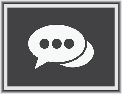 您的 web 站点设计的语音泡沫符号照片