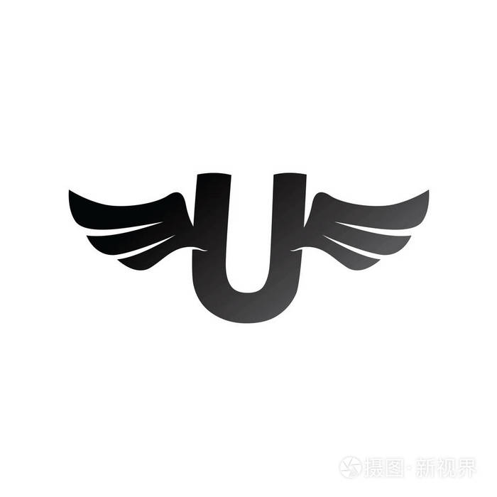U 字母标识与翅膀