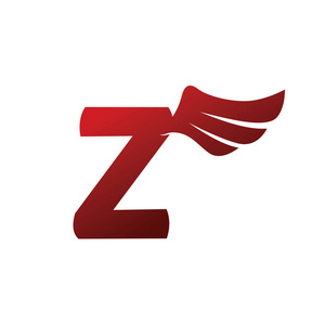 Z 字母徽标与翼