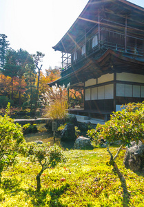 美丽的建筑，在银阁银阁寺