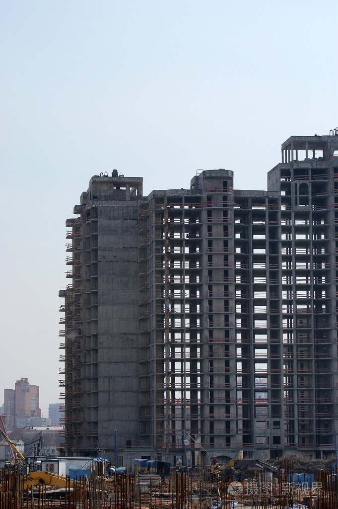 正在建造的多层建筑