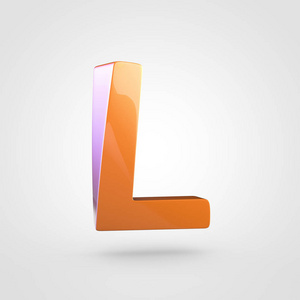 橙色大写字母 L