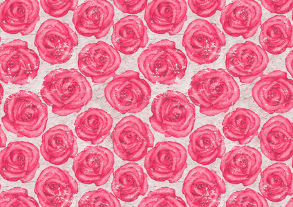 旧纸张背景用粉红玫瑰