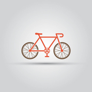 自行车孤立的矢量彩色的图标