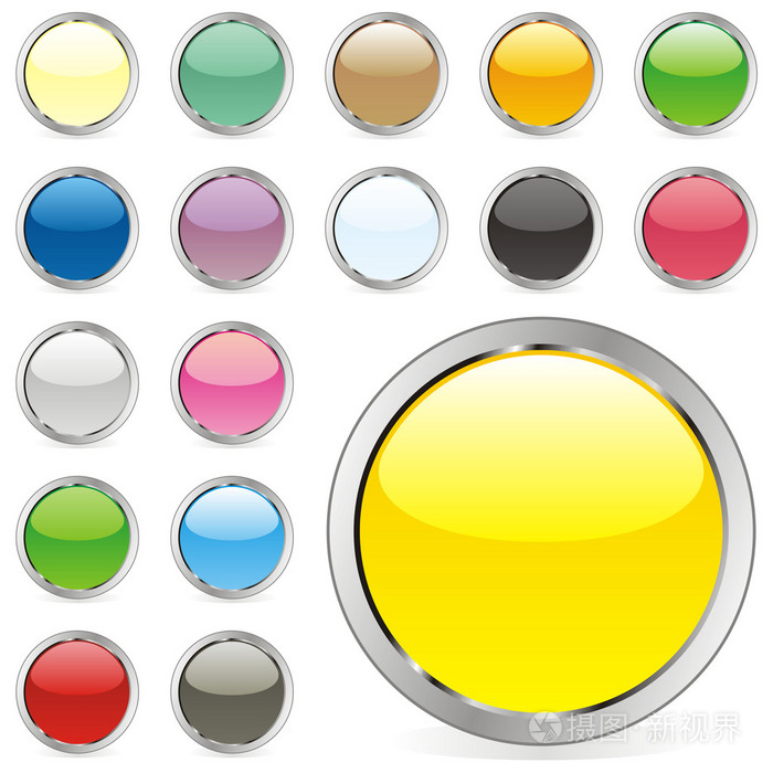 矢量可编辑圆形按钮