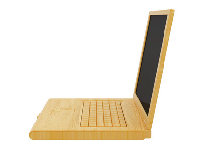 木制笔记本电脑
