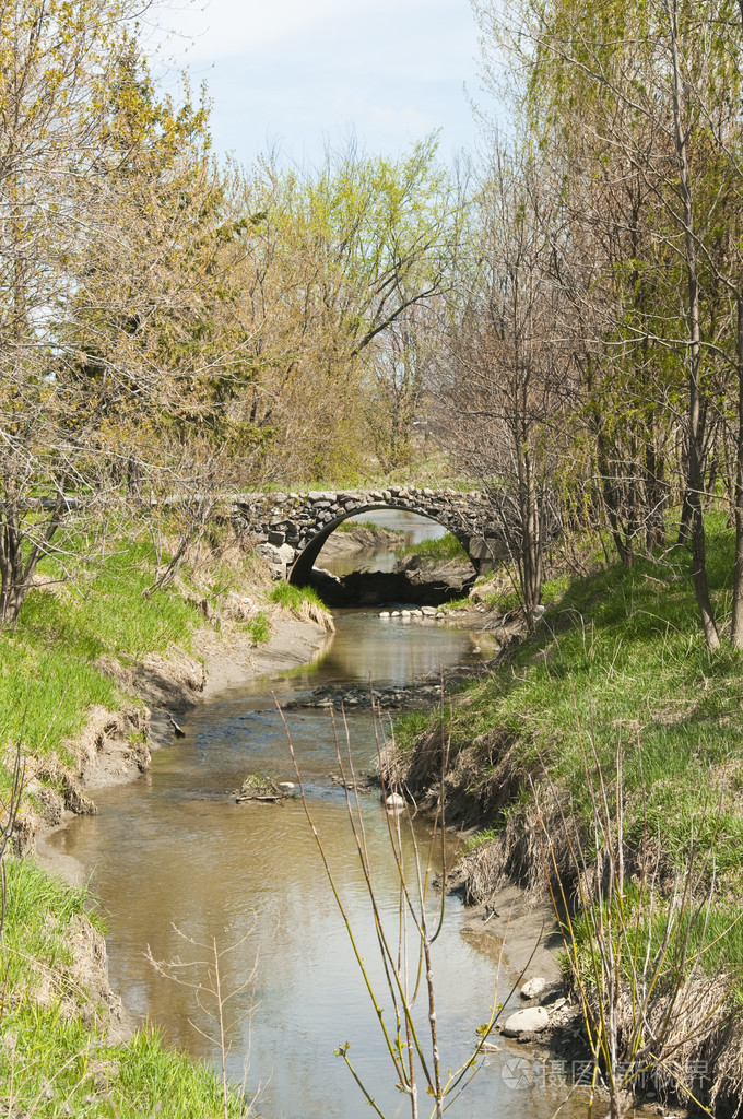 小溪上的石桥