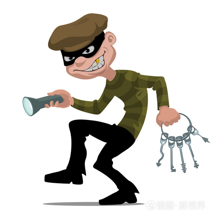 小偷,盗贼  口>(使蜡外流的)蜡烛心结的烛花