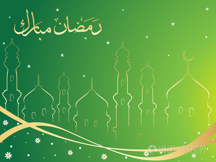 绿色清真寺背景