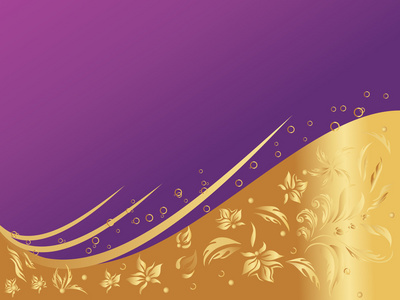 紫色和金色花墙纸