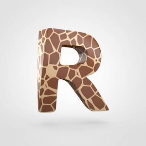 大写的长颈鹿设计的字母 R