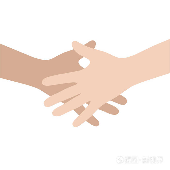 人类的手帮助支持图标.孤立的, 扁平的插图.矢量图形